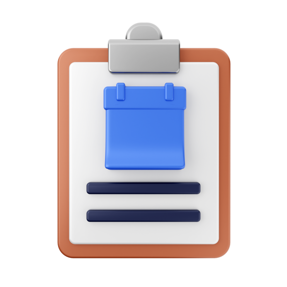 A clipboard with a calendar on it png