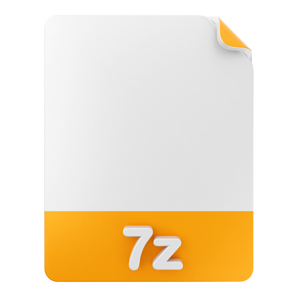 A file folder with the number 7z on it png
