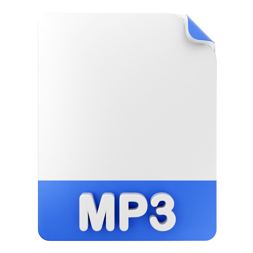 Mp3 file icon with blue border png