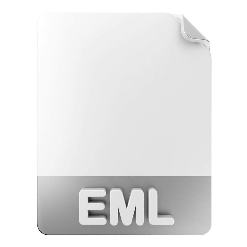 Eml file icon on a black background png