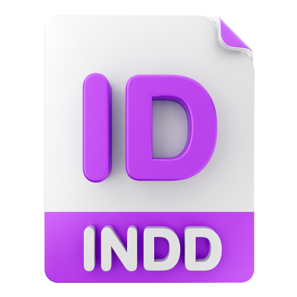An id file icon with purple lettering png