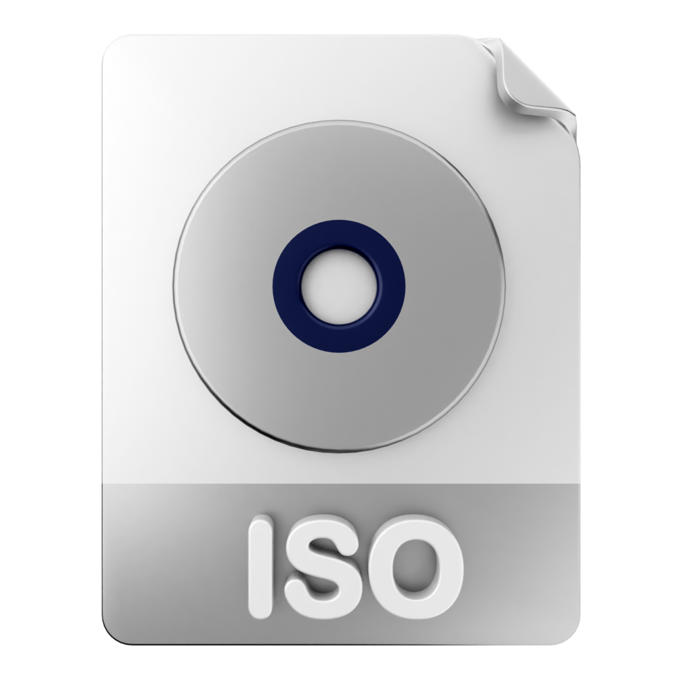 Iso file icon with a blue circle png