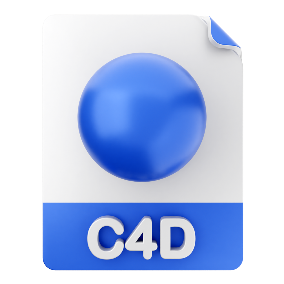 A blue ball with the word c4d on it png