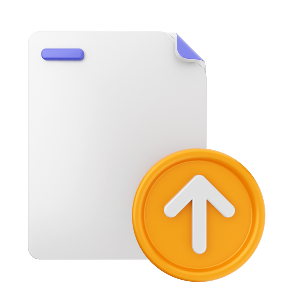 A white paper with an arrow pointing up png