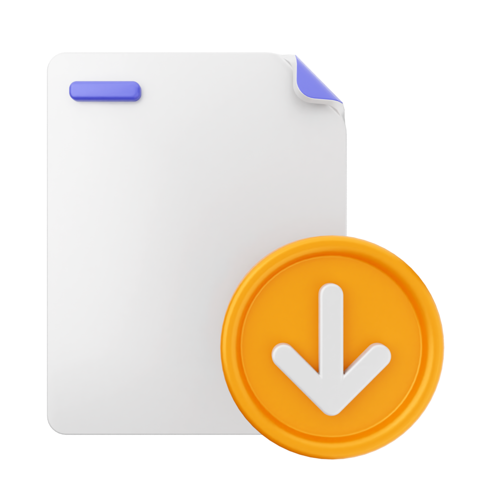 A white file folder with an arrow pointing down png