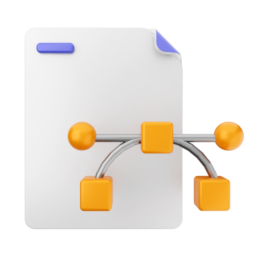 A file with two orange cubes attached to it png