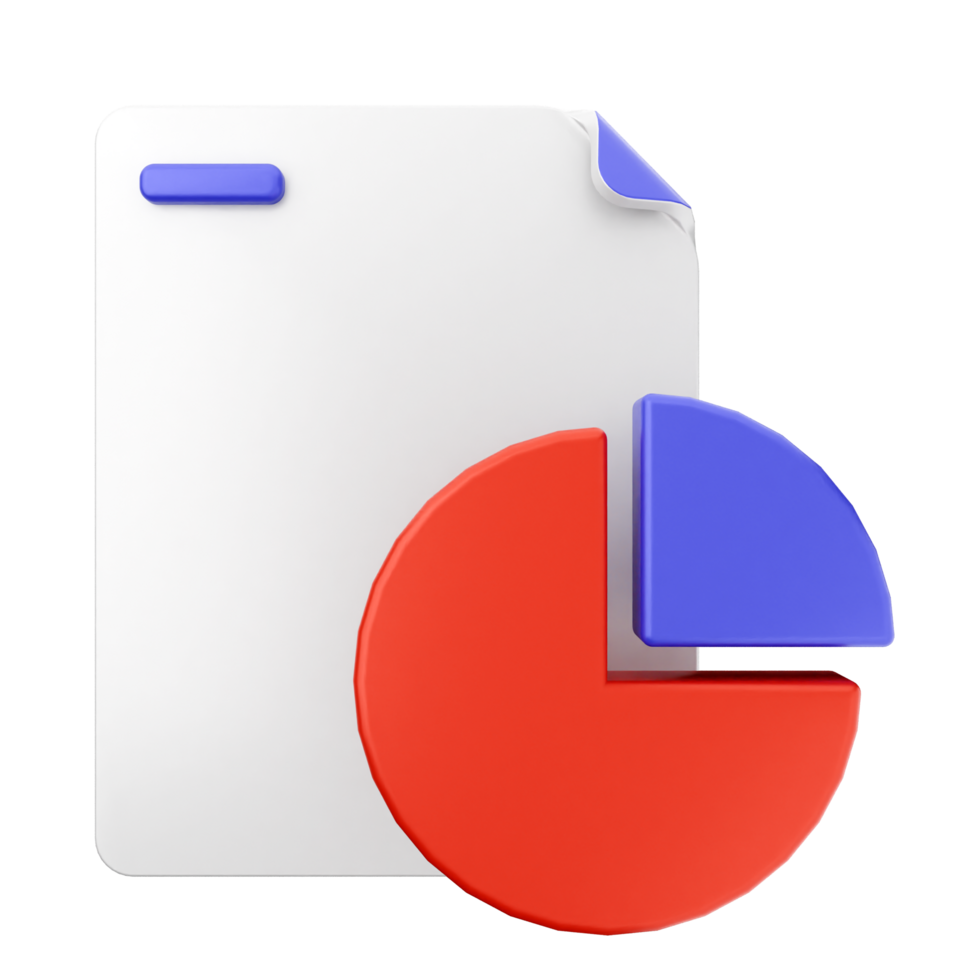 A file with a pie chart on it png