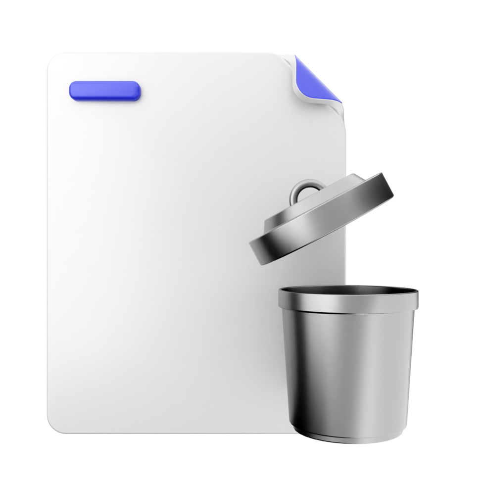 A file folder with a trash can next to it png