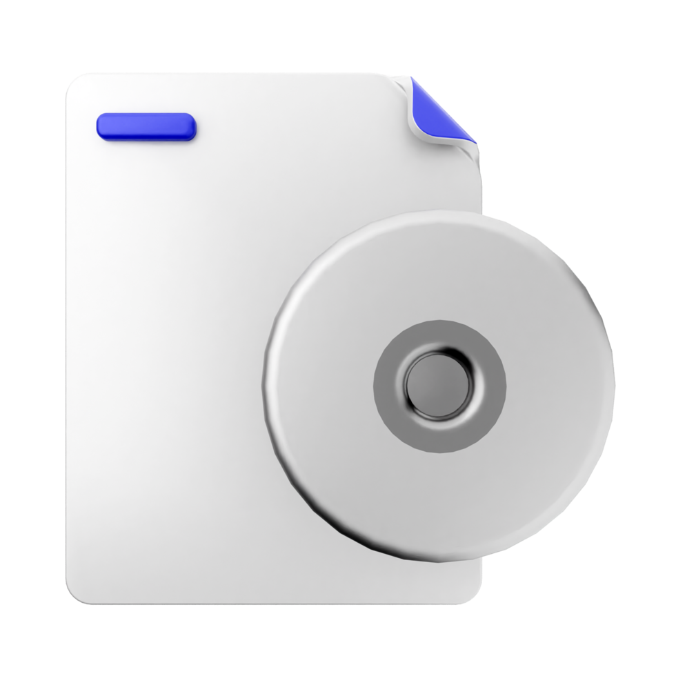 A file folder with a disc on top png