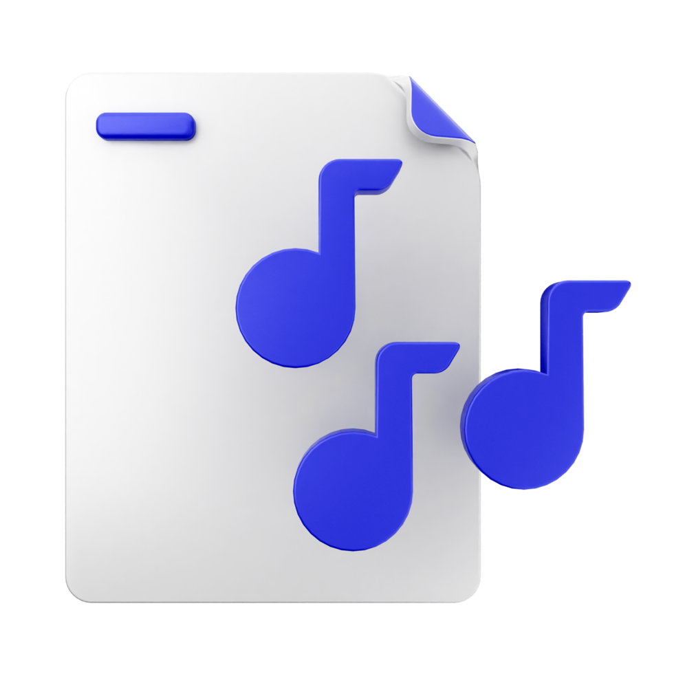 A music note icon with a blue note png