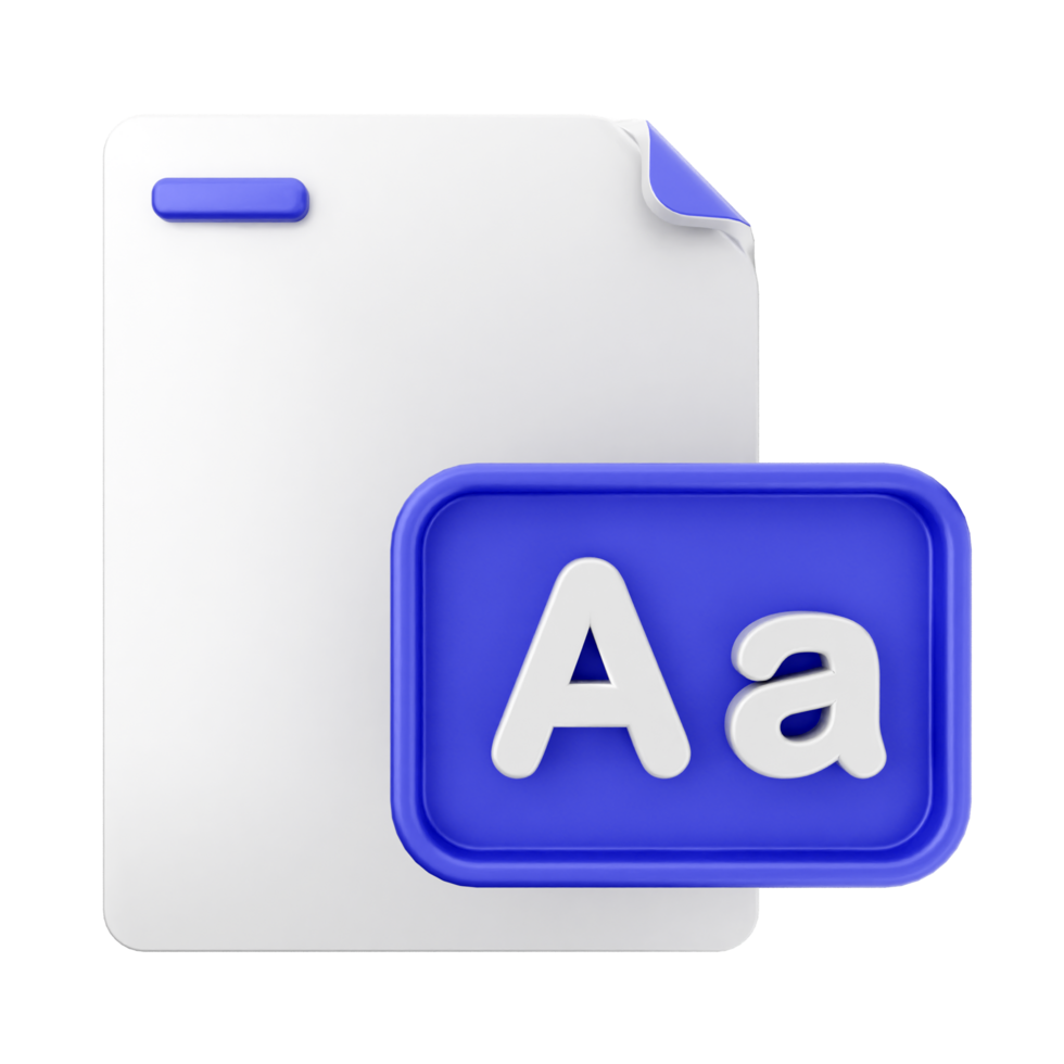 A file icon with aa and aa in the middle png