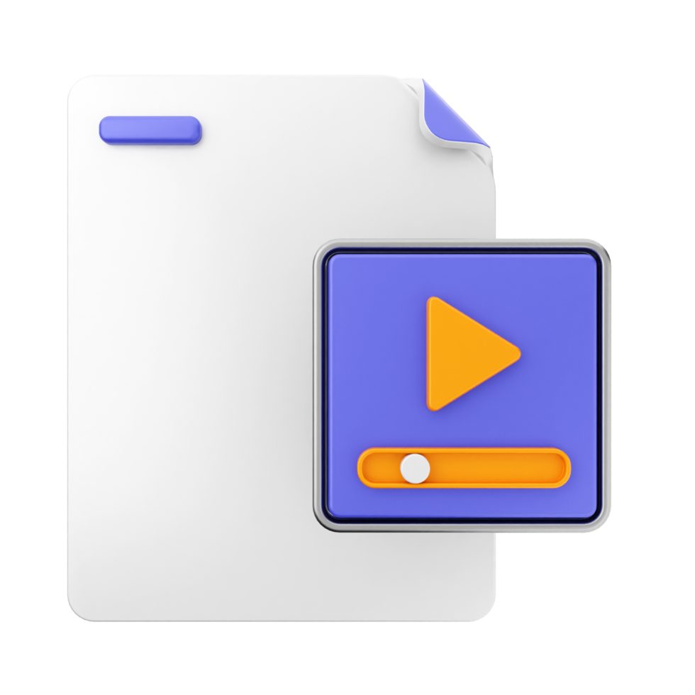A file with a play button on it png