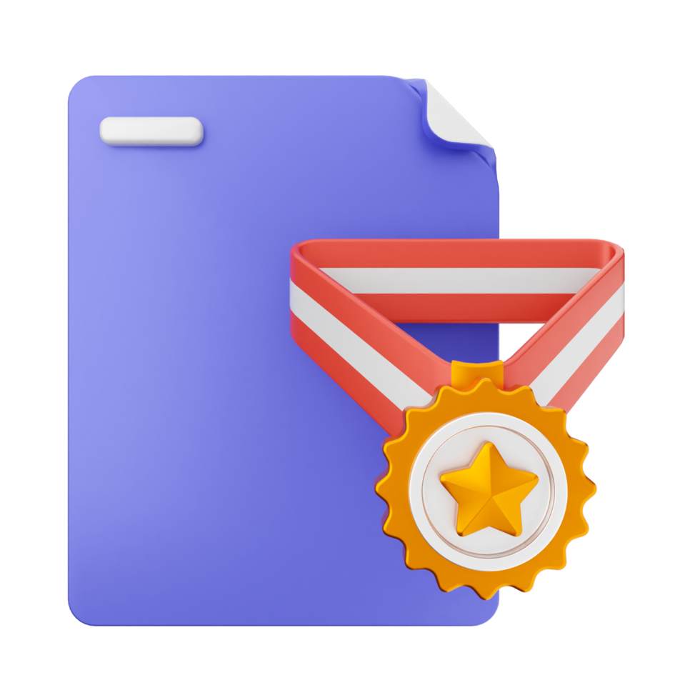 A file folder with a star medal on it png