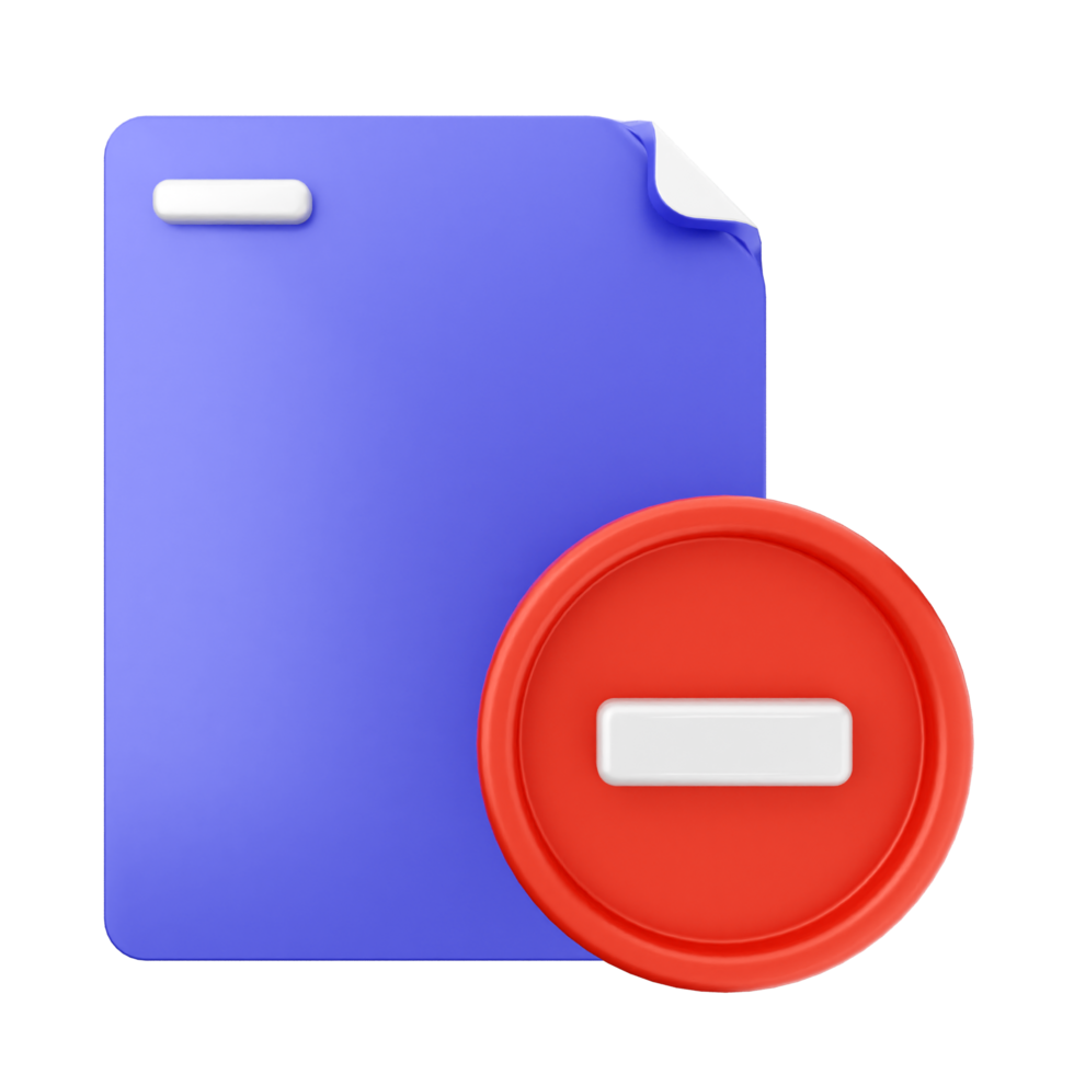 A blue folder with a red circle on it png