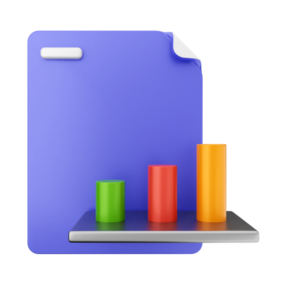 A file folder with three colored bars on it png