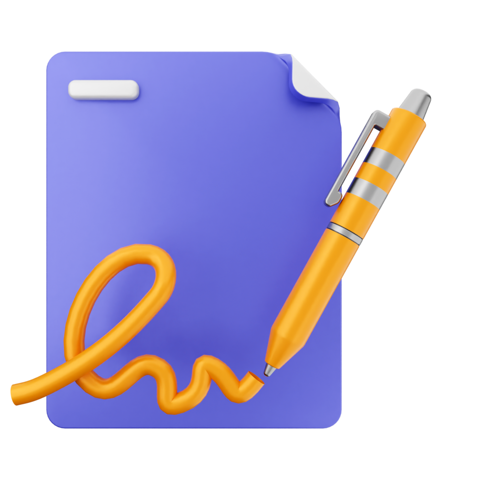 A pen and paper with the word w png