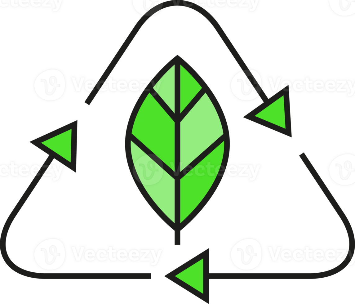 Leaf and Recycle Icon png