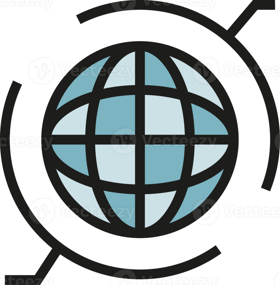 Globe and Network Icon png