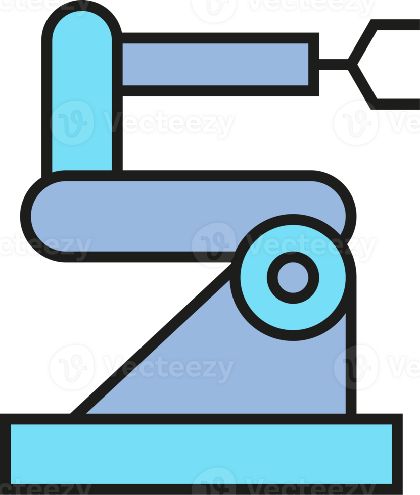 blue robotic arm icon png