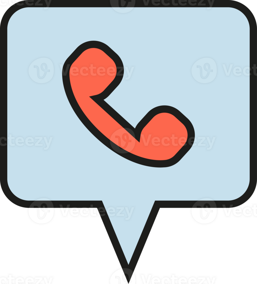 Phone in Speech Bubble Icon png