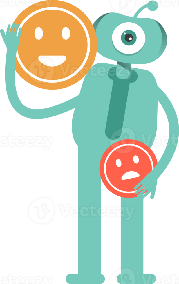 One Eye Monster Character and Emoticon Sign png
