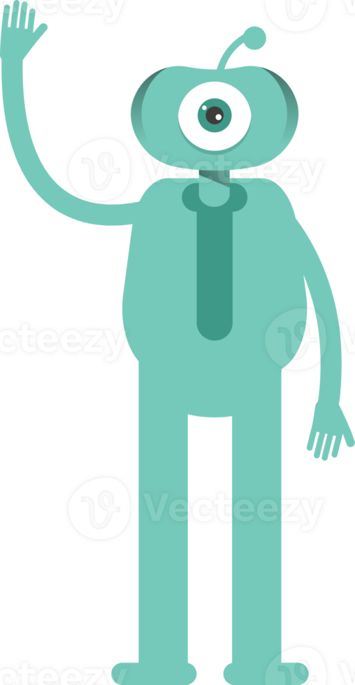 One Eye Monster Character Greeting png