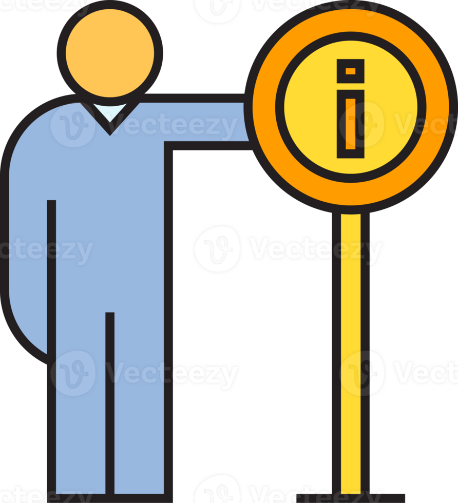 People and Info Signpost Icon png