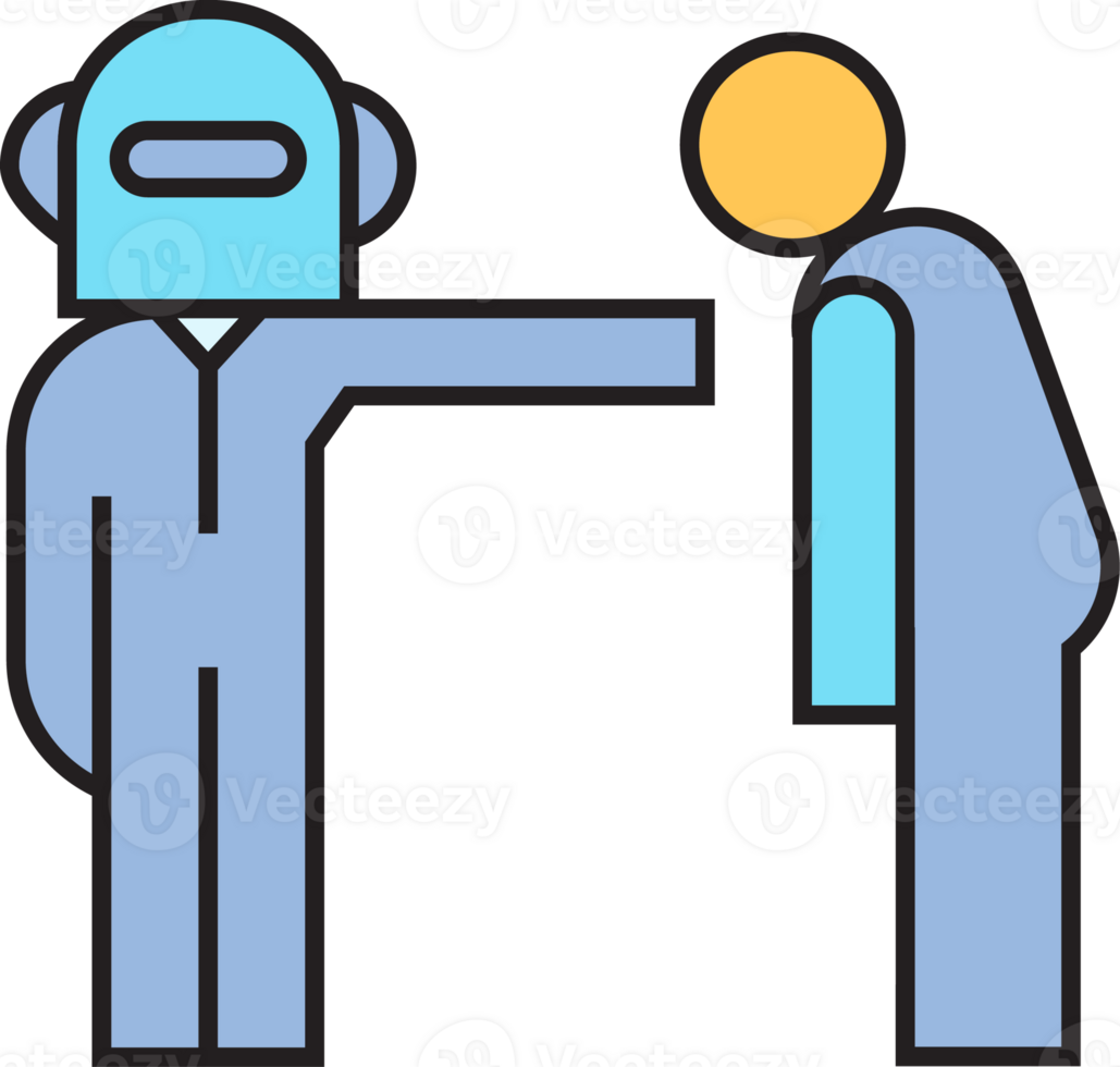 Robot Boss Blaming Human Employee Icon png