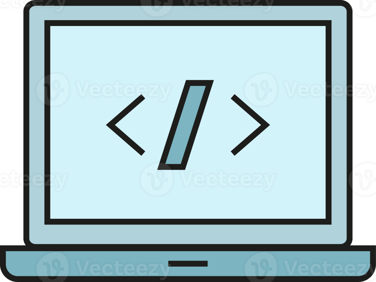 Coding on Laptop Icon png