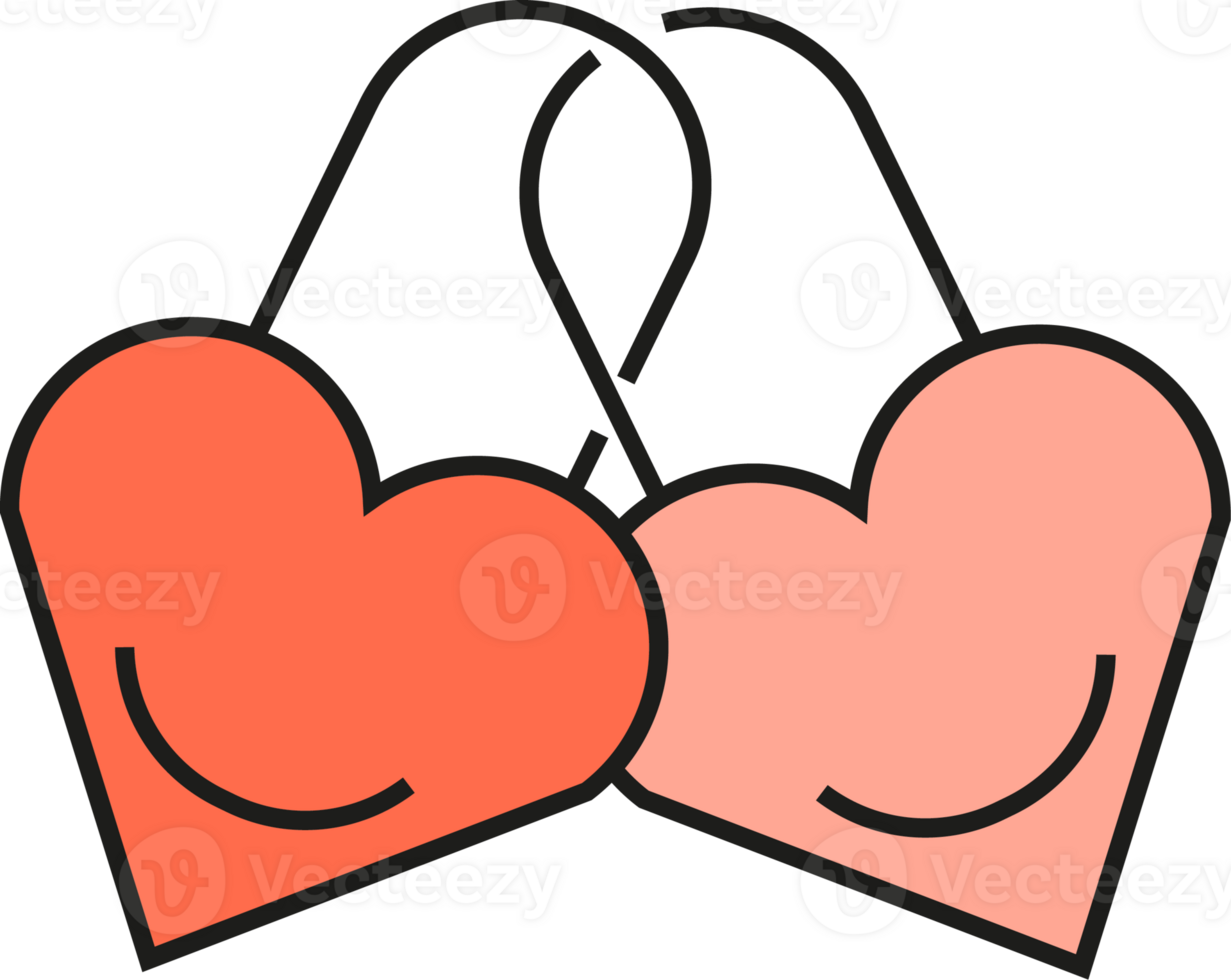 Couple of Heart Padlocks Icon png
