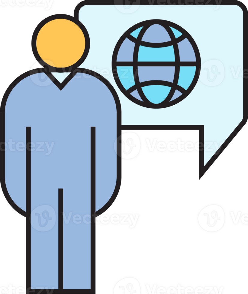 People and Globe Message Icon png
