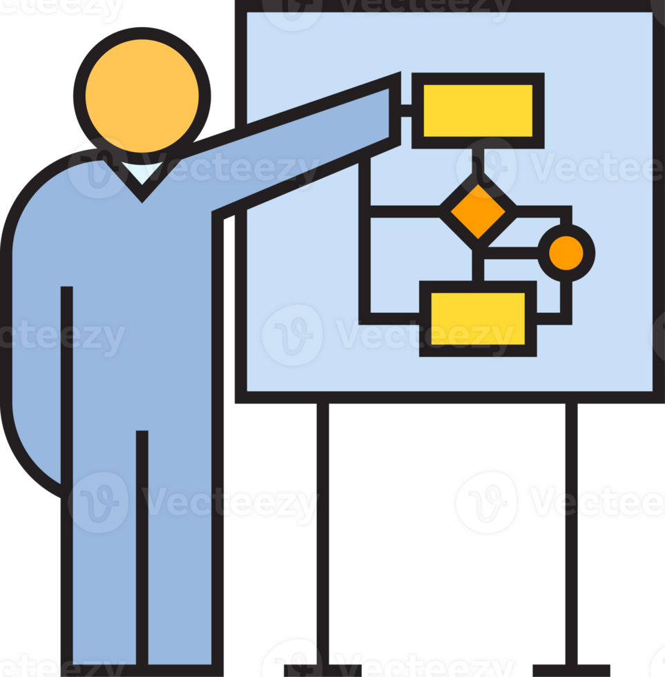 People Presenting Logic Diagram Icon png