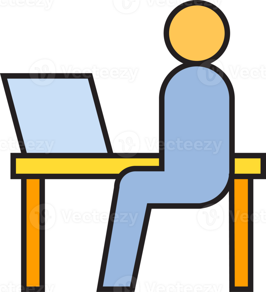 People Working on Desktop Computer Icon png