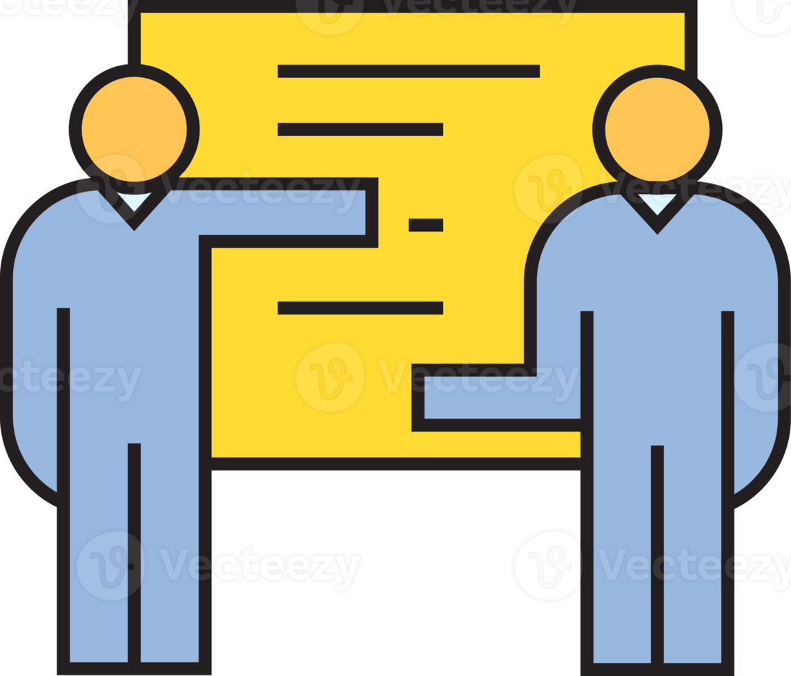 Business People Presenting with Whiteboard Icon png