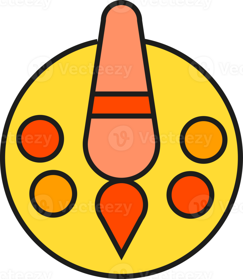 Paint Brush and Color Palette Icon png