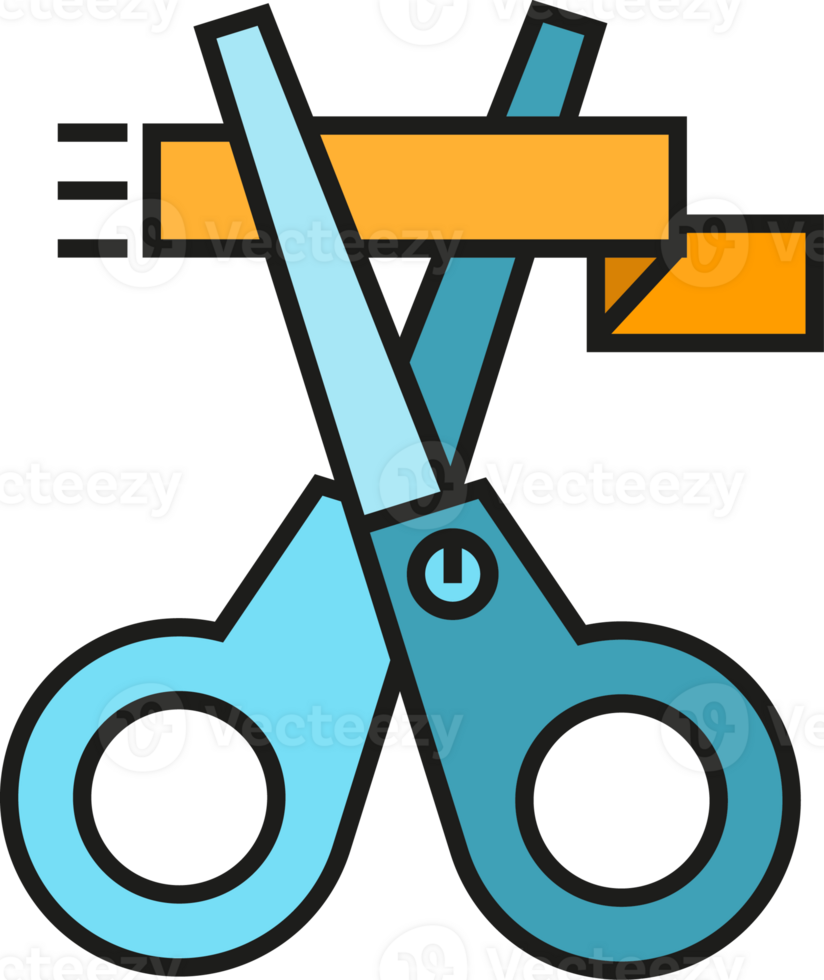 Scissors Cutting Ribbon Icon png