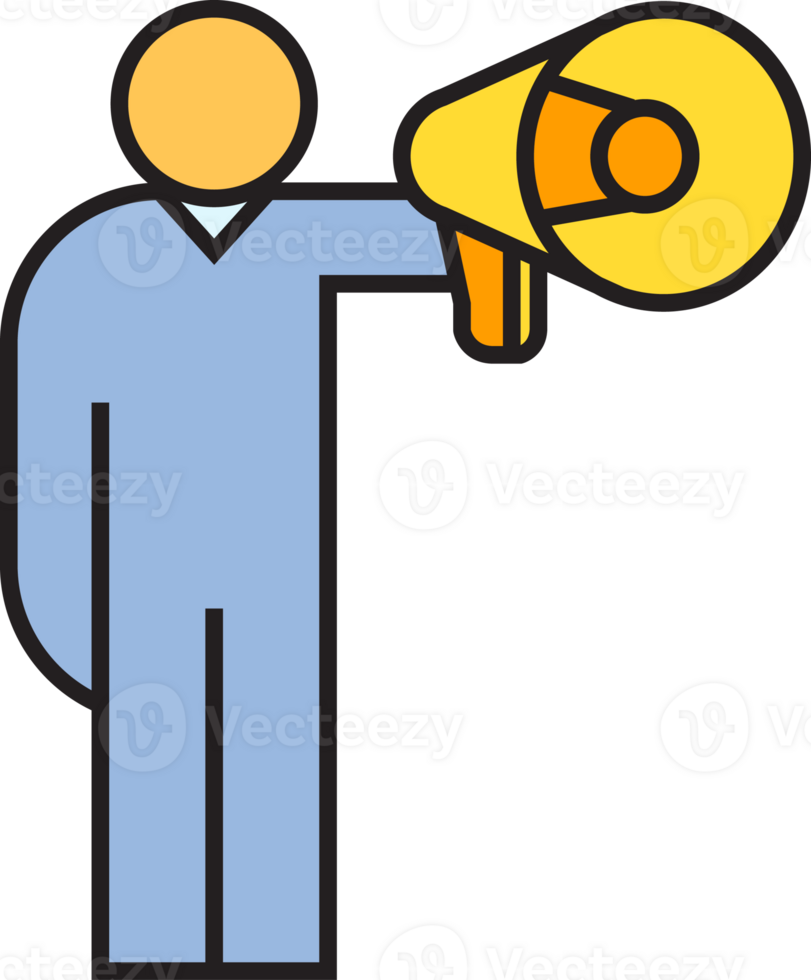Man Holding Megaphone Icon png