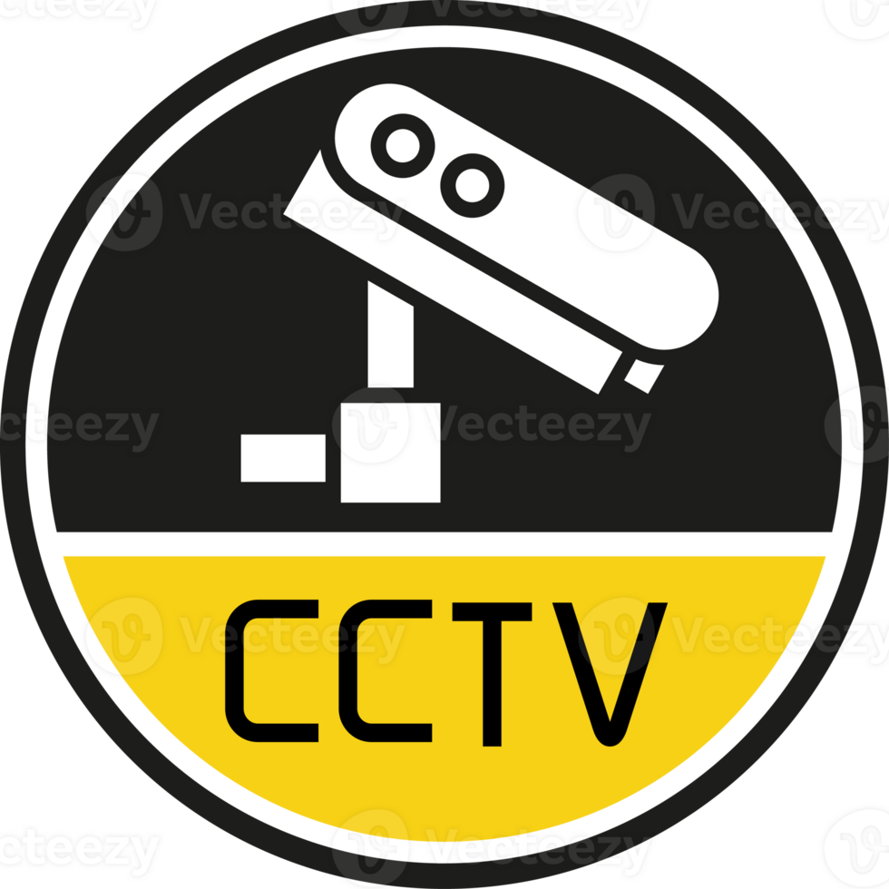 Cctv Security Camera Symbol Round Signage png