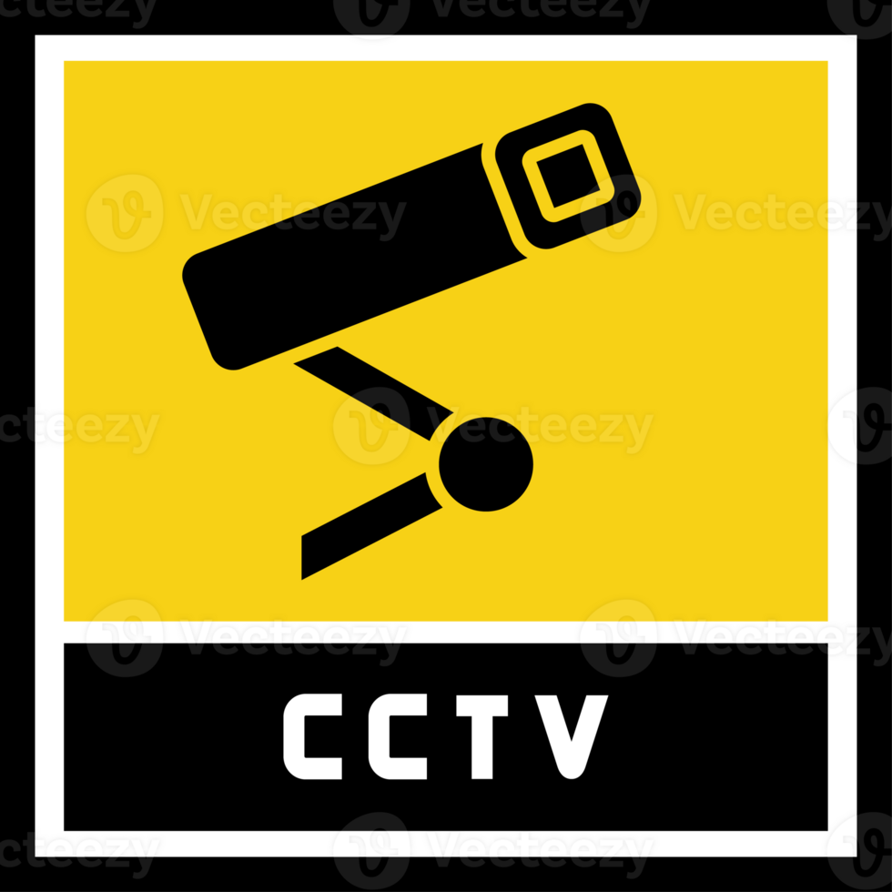 Cctv Security Camera Symbol Rectangle Signage png