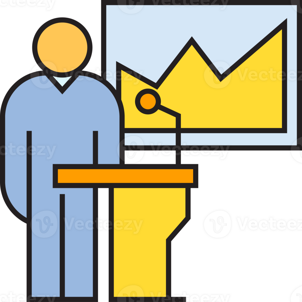 Leader and Speaker on Podium Icon png