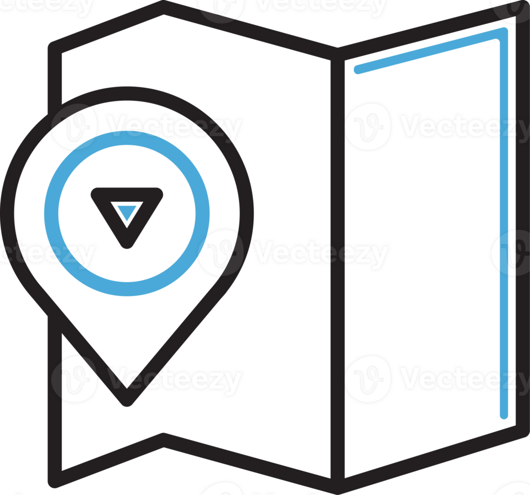 Map and Pin Icon png