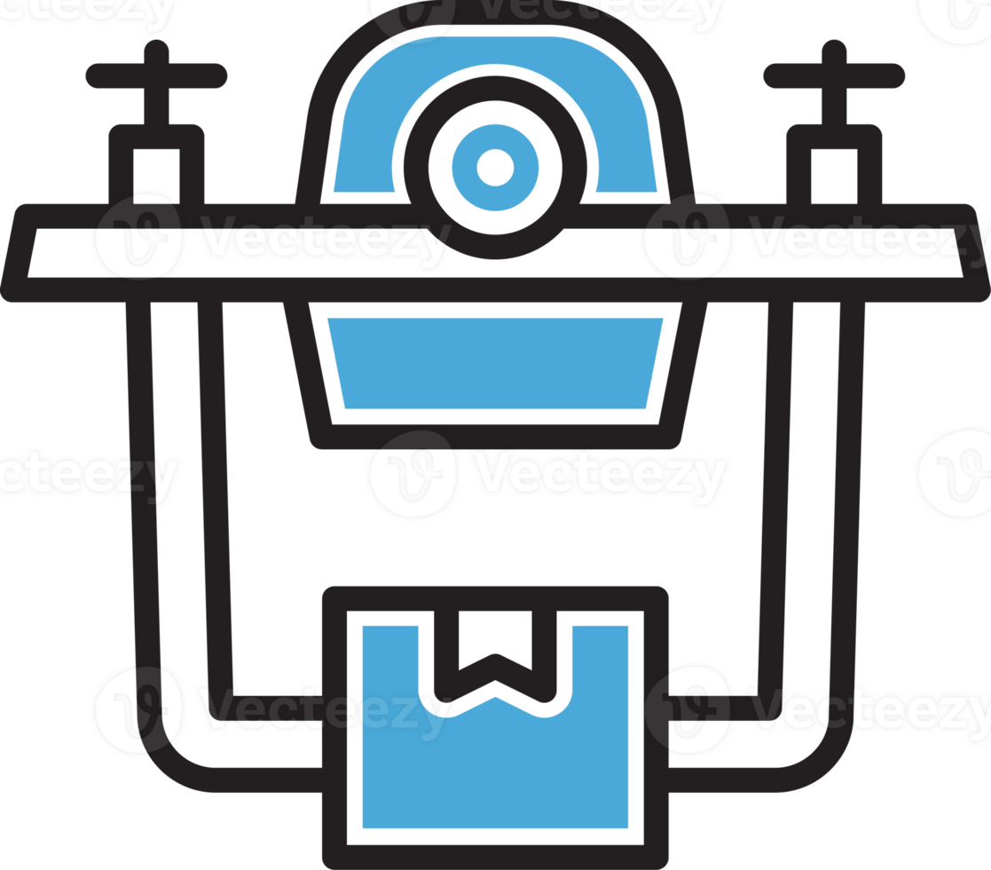 Delivery Drone and Box Icon png