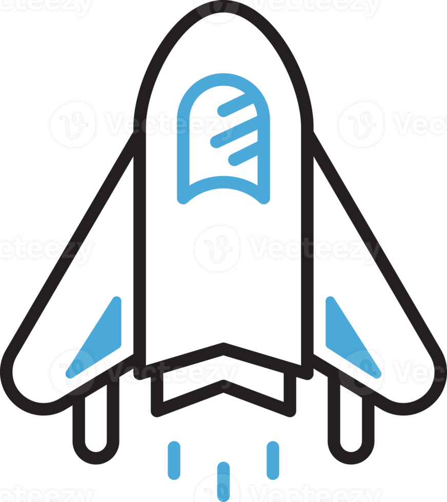 Flying Spaceship and Rocket Icon png