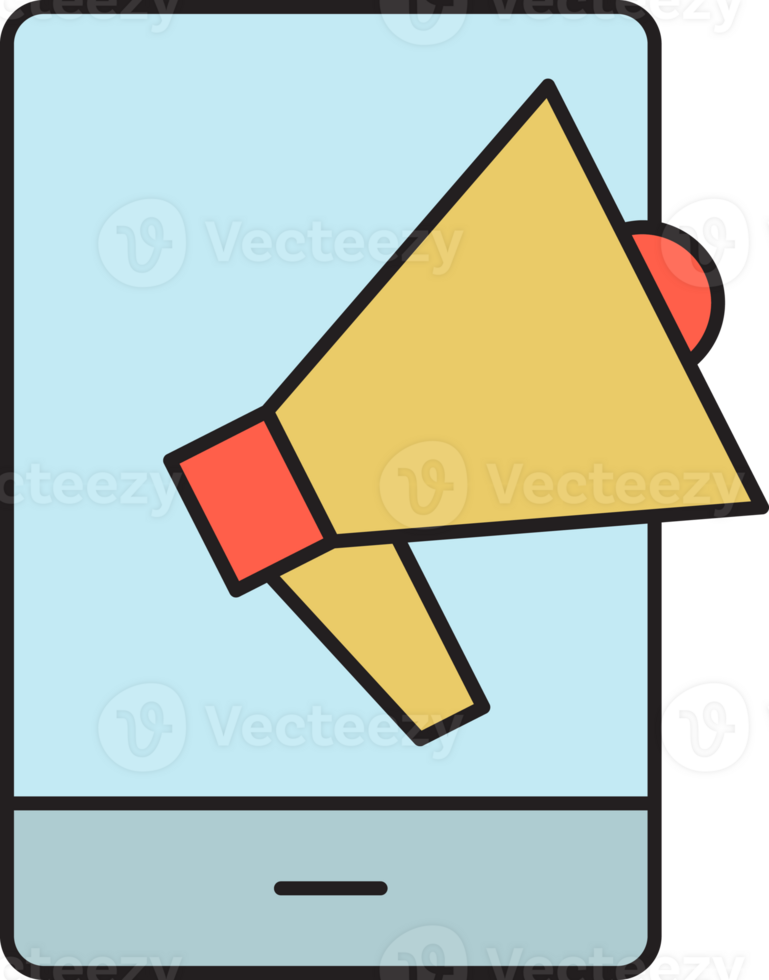 Mobile Marketing and Megaphone Icon png