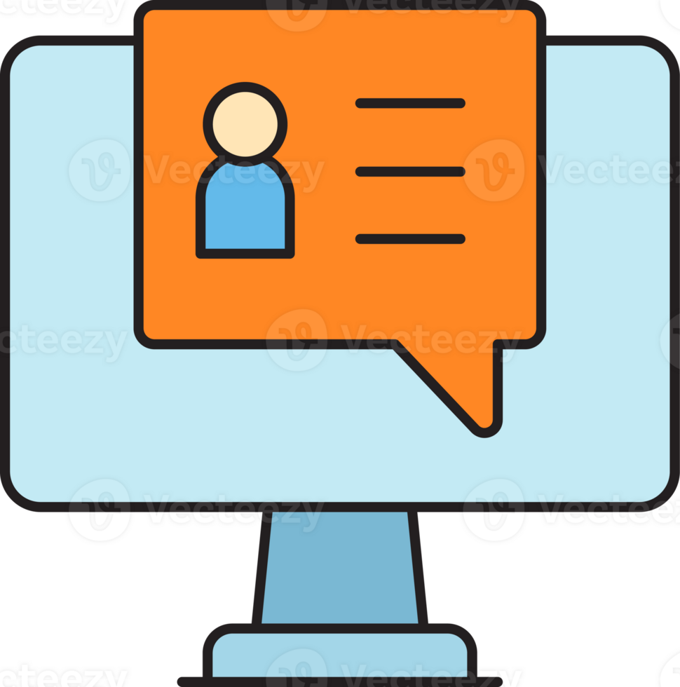 Computer and Chat Icon png