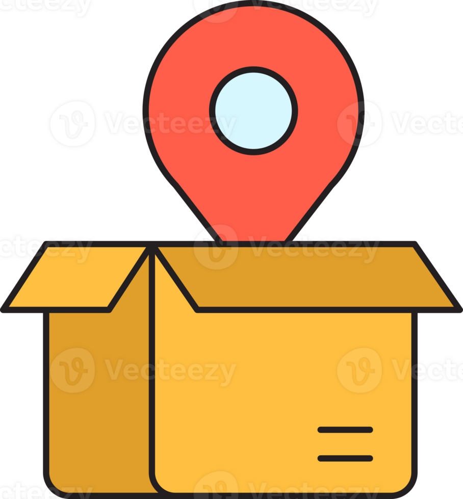 Box and Tracking Location Icon png