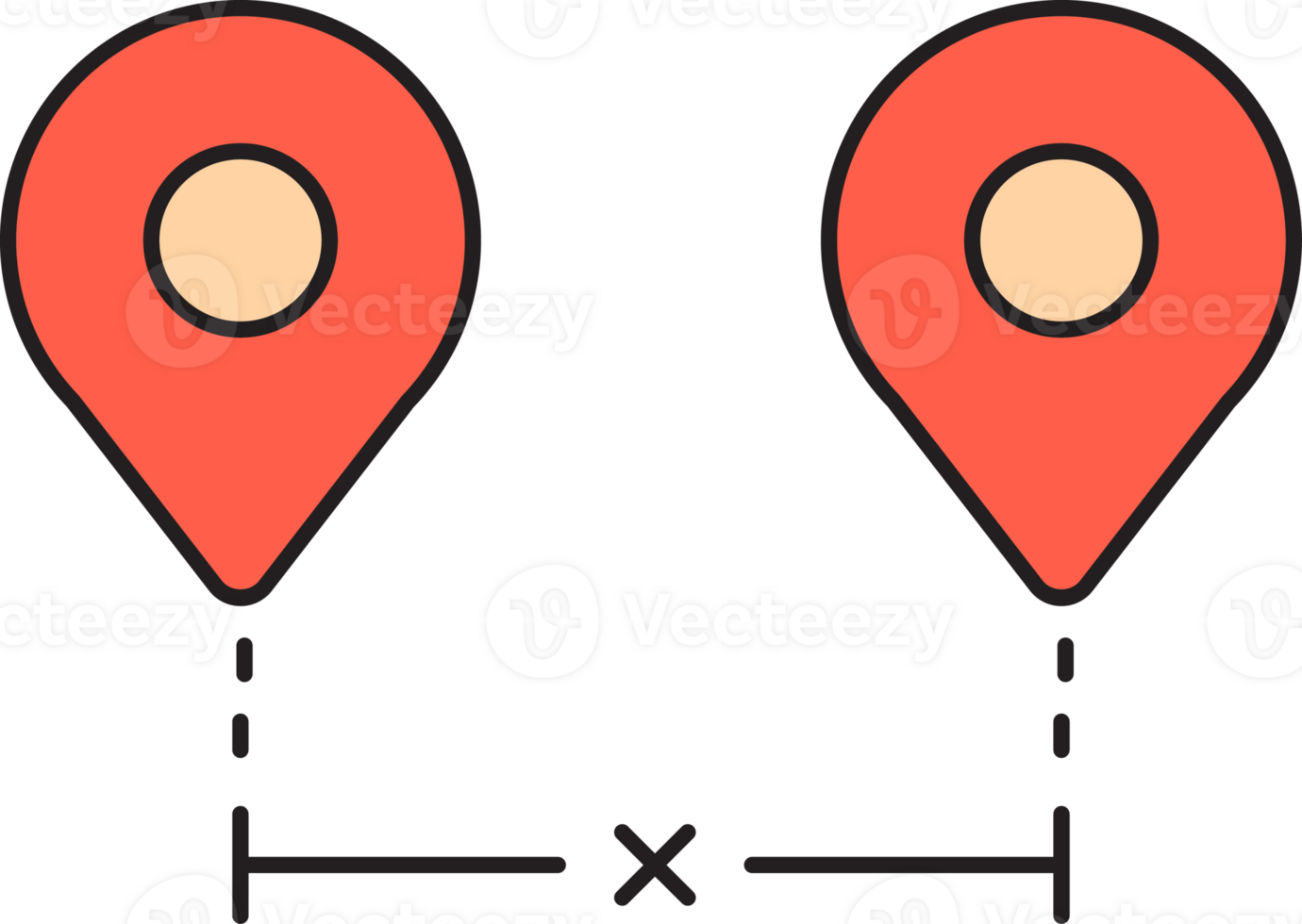 Location Distance Marker Pin Icon png