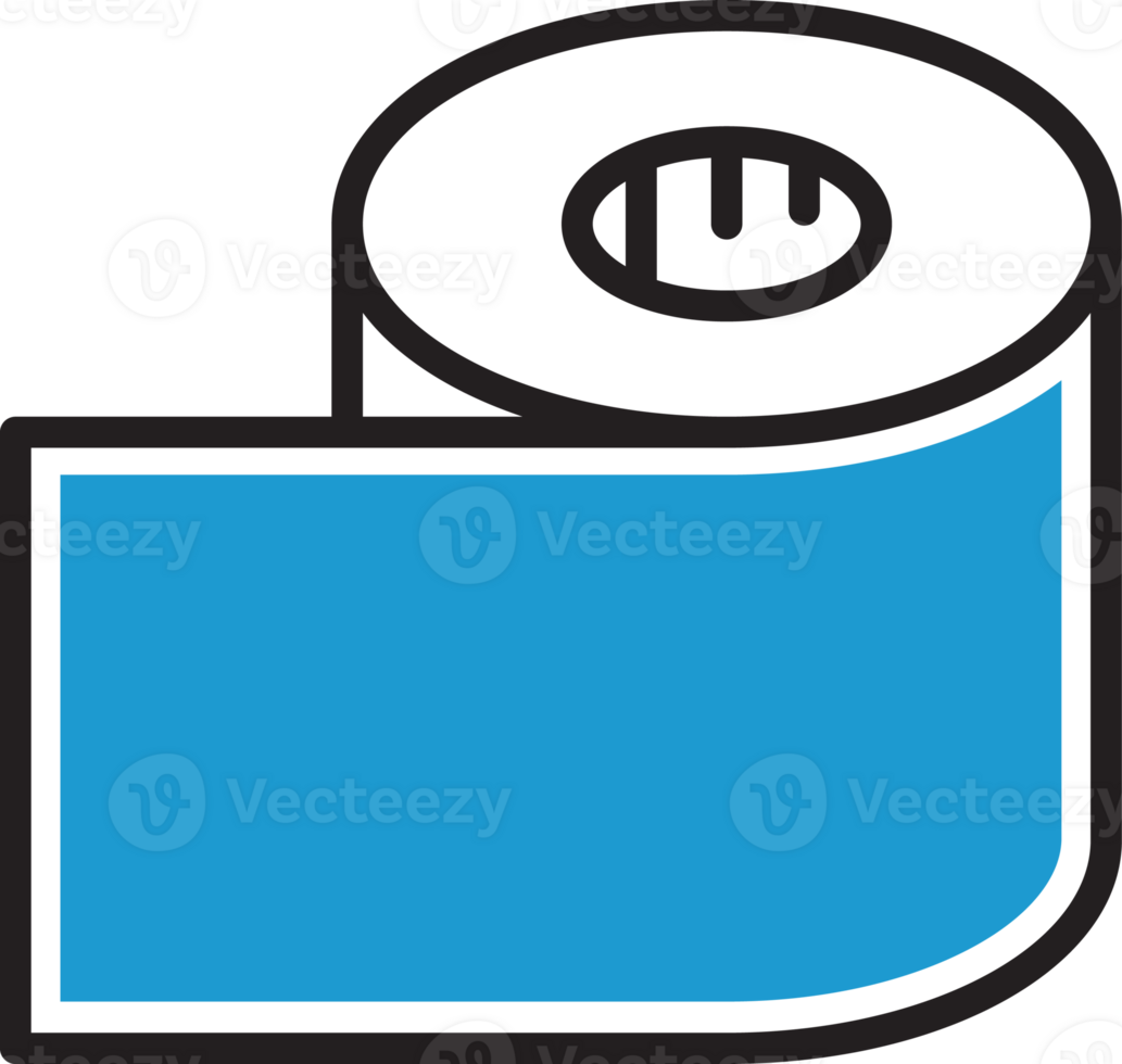 Blue Toilet Paper Roll Icon png