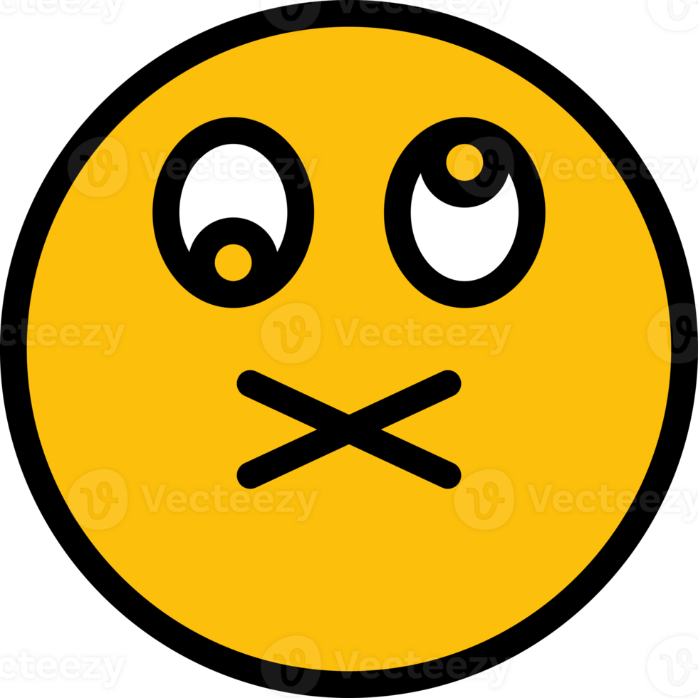 Mute and Dizzy Face Emoji png