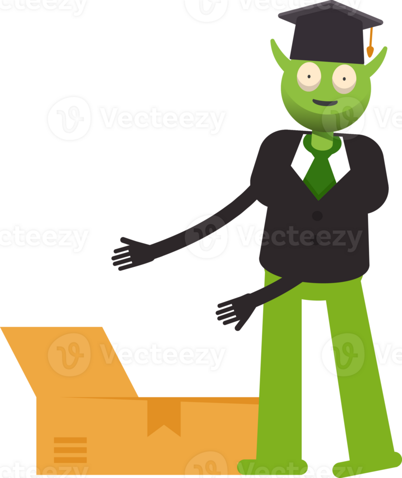 Monster Student Character Opening Box png
